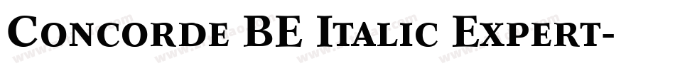 Concorde BE Italic Expert字体转换